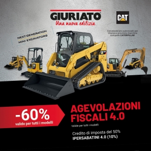 Agevolazioni fiscali 4.0: - 50% su tutti i modelli Caterpillar