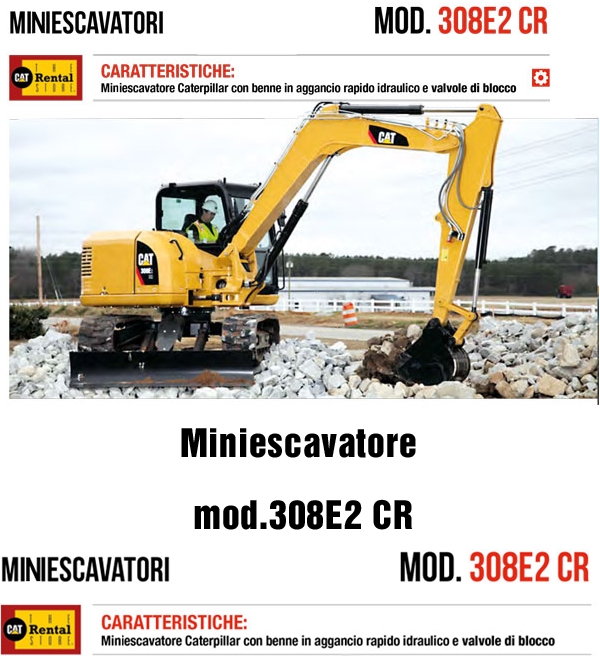 Miniescavatore Caterpillar 308E2 CR